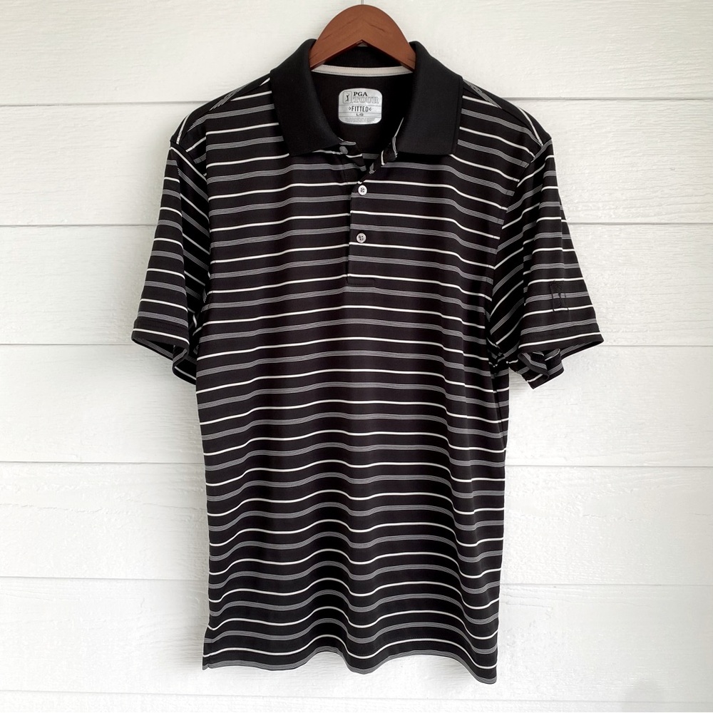 PGA TOUR Men’s Golf Shirt Size Large Fitted